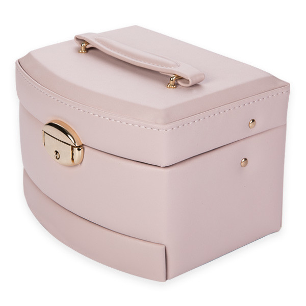 Leather Display Gift Box With Handle , Square Shape Watch Storage Case