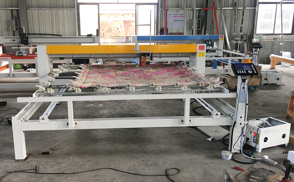 Computerized quilt making equipment high speed duvet sewing machine single needle bedsheet quilting machine