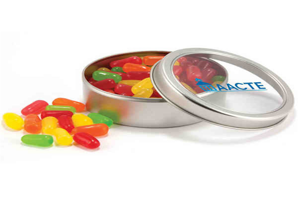 Holiday Cookie Tin Box / Small Metal Round Cookie Box/Food Grade Round Cookie Tin