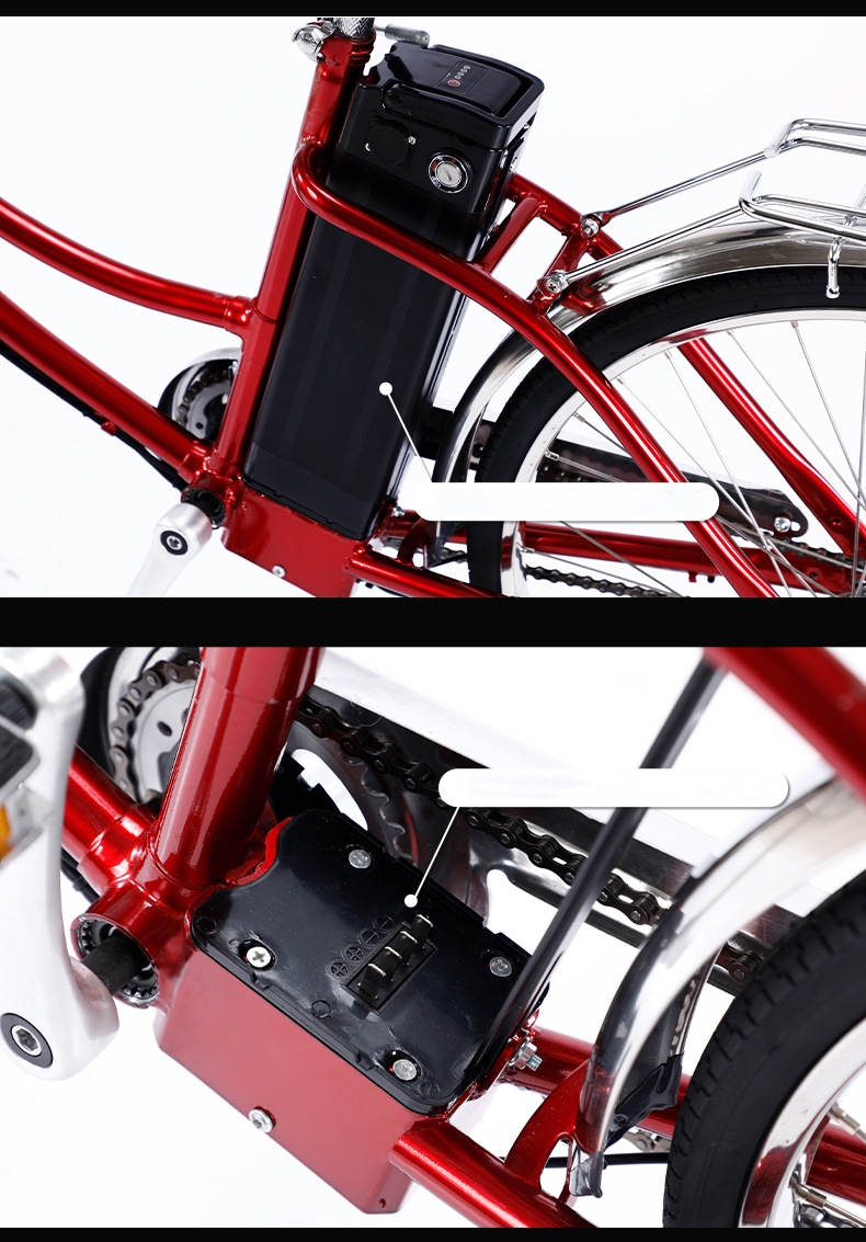 250W 26 Inch Electric City Bike With Pedal Assist 8Ah / 10Ah Lithium Battery