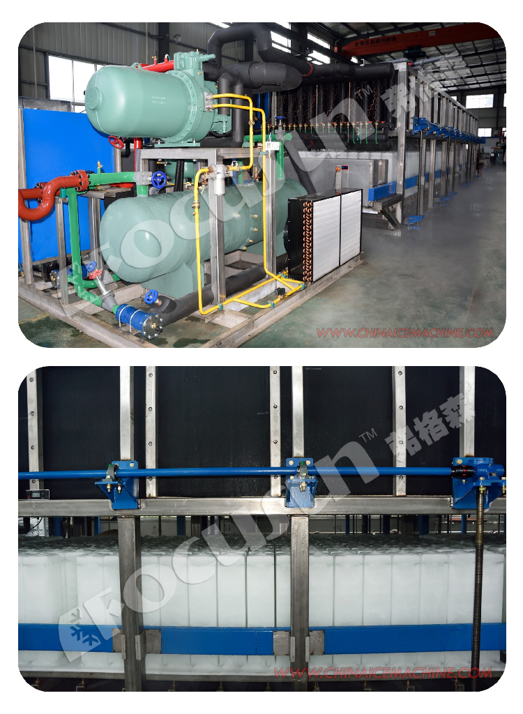 ICE BLOCK 20 tons per day Industrial Direct Cooling system Block Ice Making Machines