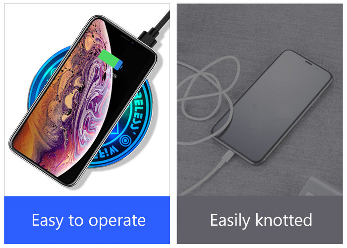10W Magic LED Glowing QI Standard Wireless Charging Pad