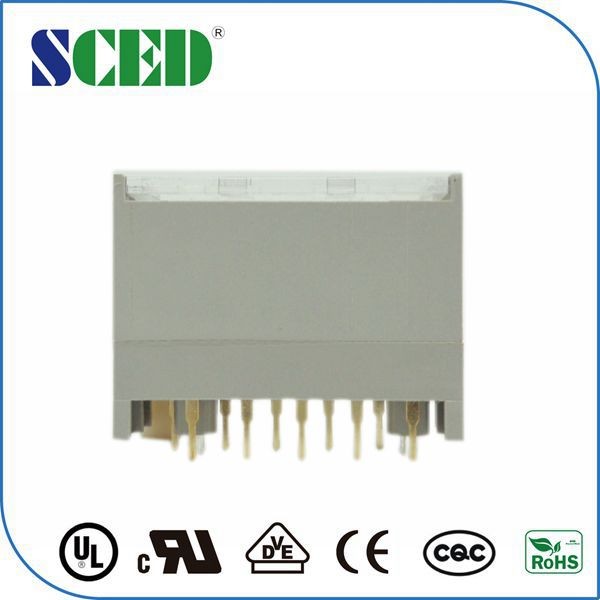 With Cover Dual Row Electrical Terminal Block M3 Brass Terminal 7.62mm Spacing