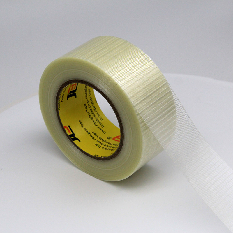 White Fiberglass Adhesive Tape Bidirectional Filament Tape Cross Weaved