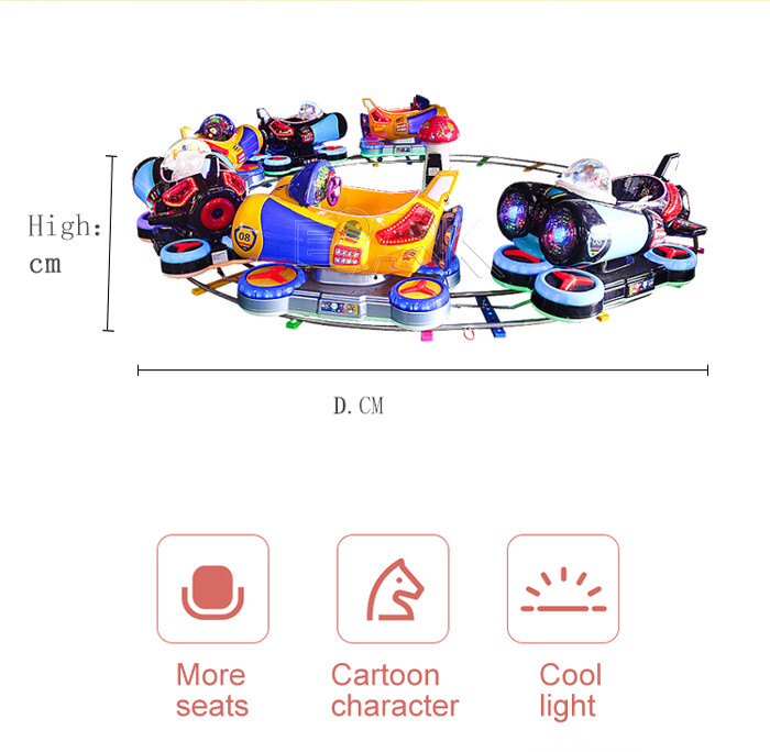 Cartoon Mini Track Train Set Small Electric Children Rides On Train Park Games