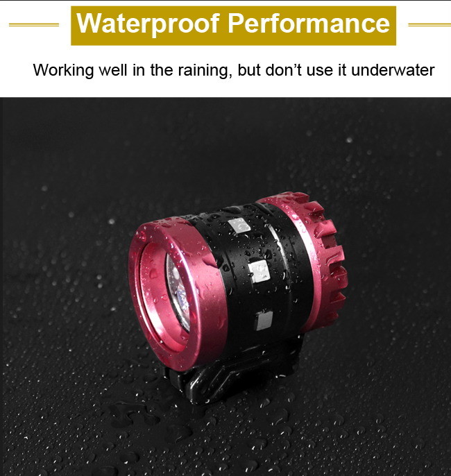 Long Run Time 2000 Lumens LED Bike Headlight Waterproof IP65 Efficient