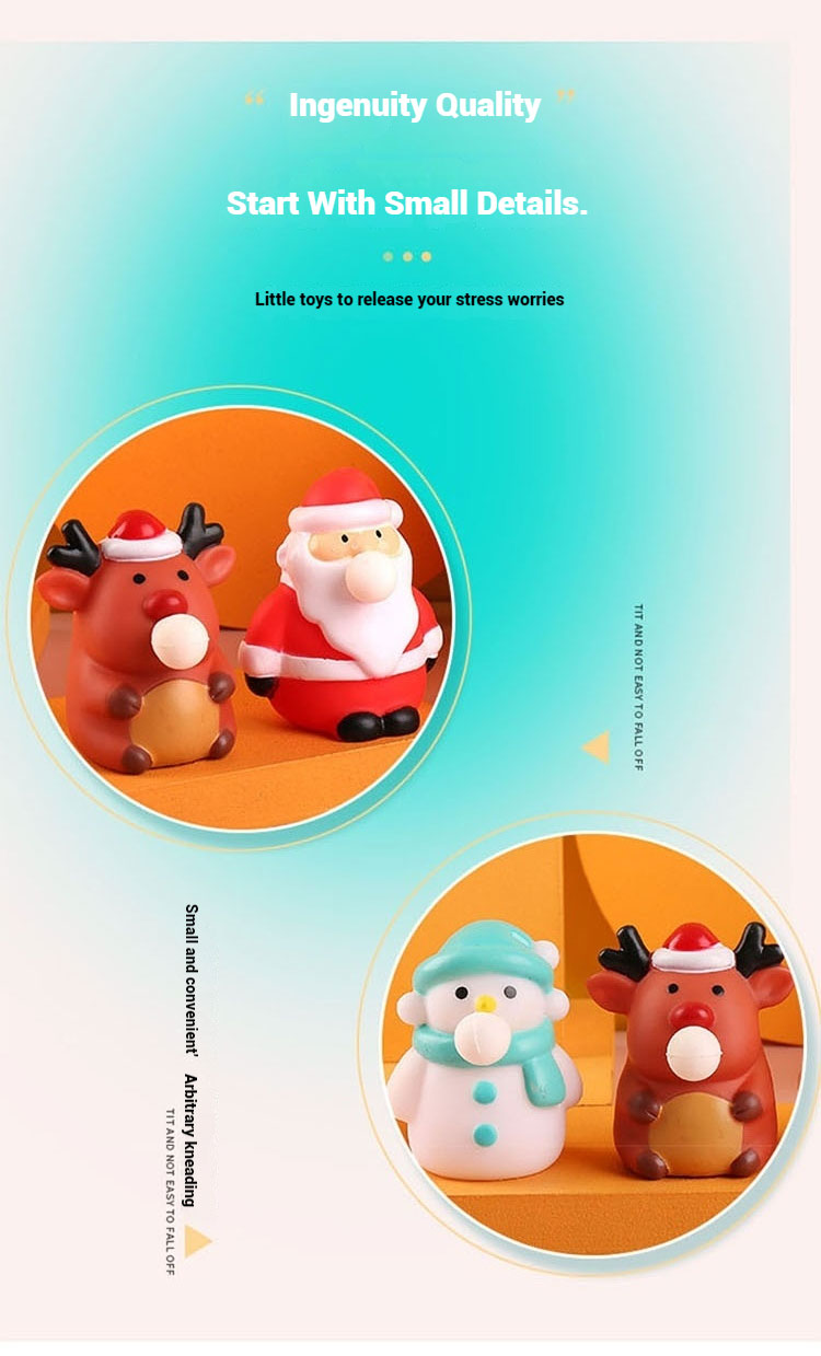 Children's Decompression Fidgets Toy Christmas Prank Bubble Blowing Venting Vinyl Toy for Relieving Stress by Squeezing