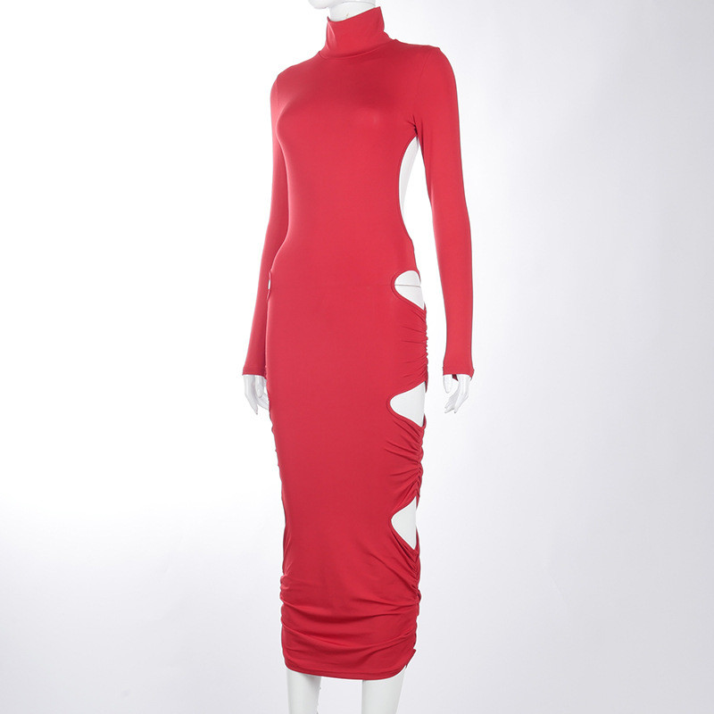 Splicing Ripped Womens Party Maxi Dresses