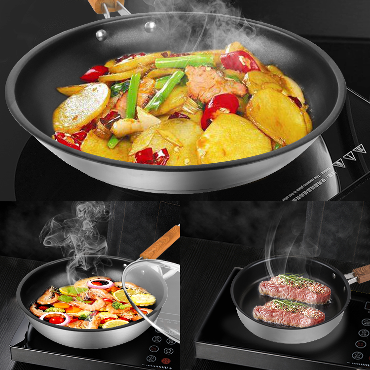 Hot Sale 4 Piece Kitchen Non Stick Cooking Pan Set Stainless Steel Pot Cooking Cookware Set