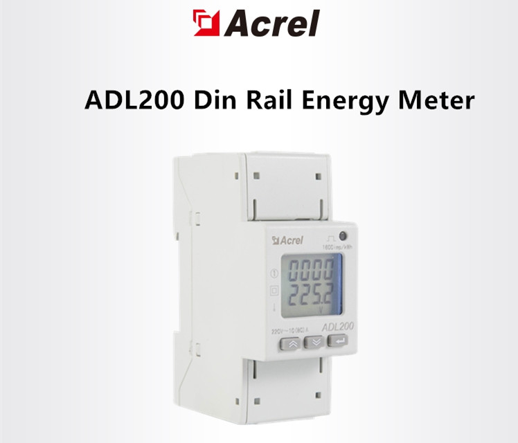 DIN35mm Acrel Din Rail Energy Meter Digital Single Phase LCD MID