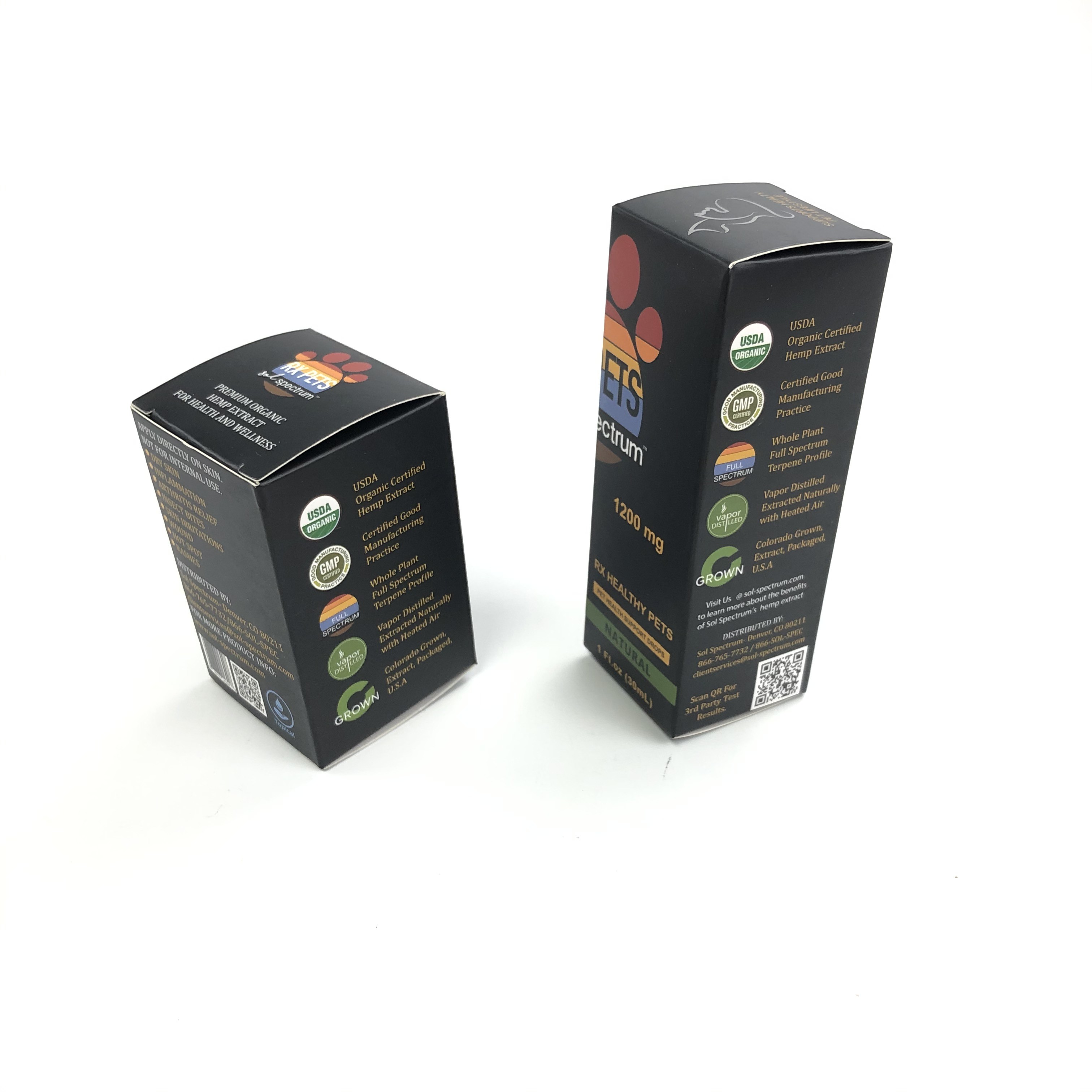 Custom Glossy Film With 400g Thickness White Cardboard For Medicine Spary Bottles jewelry Paper Box Packaging