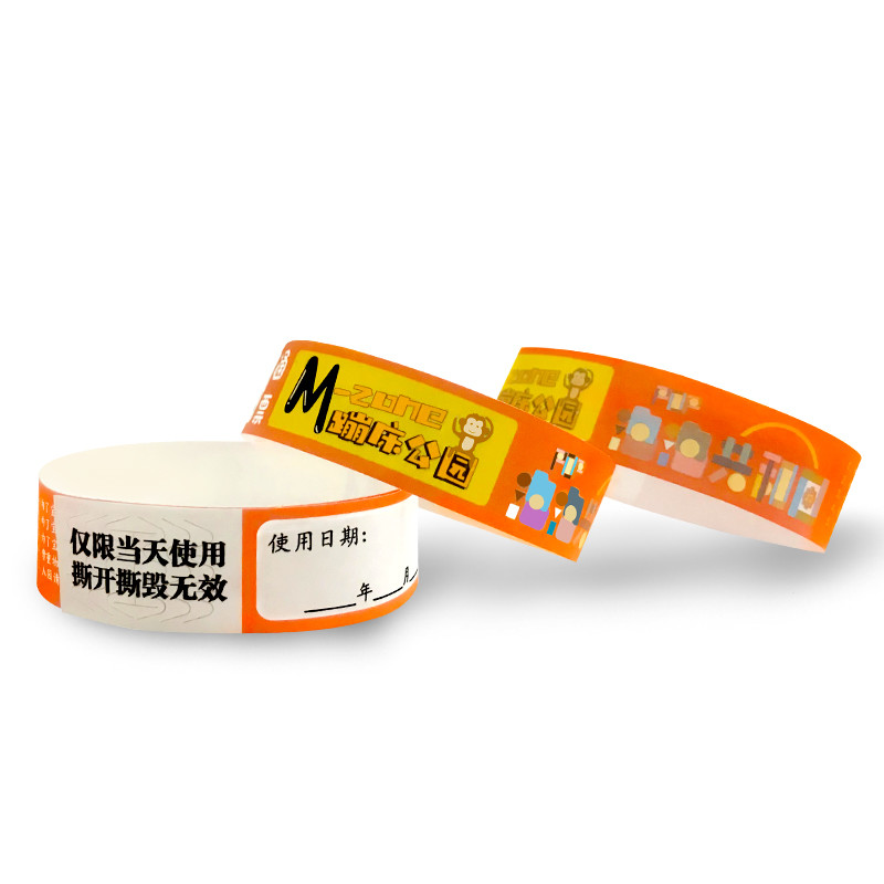 Activity Tyvek Dupont Paper Wristband Barcode Paper Business Event Admission Bracelet