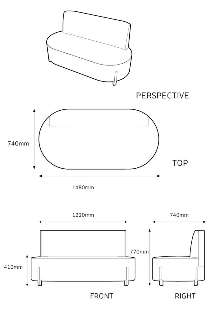 Card Seat Living Room 120*60*100 cm Modern Sectional Couches