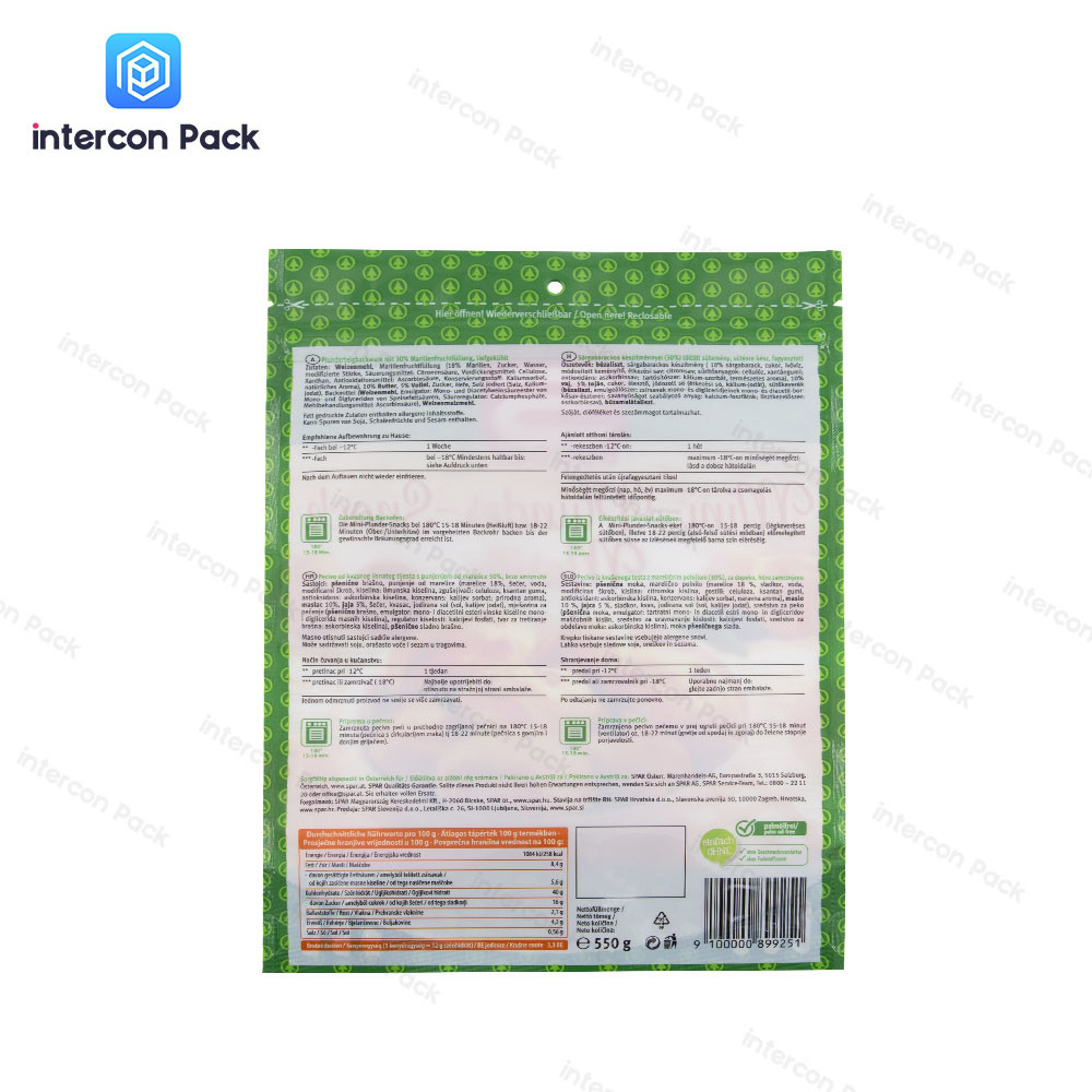 3 Side Seal Plastic Packaging Bag Customized Printed Laminated Edible Mylar Bags