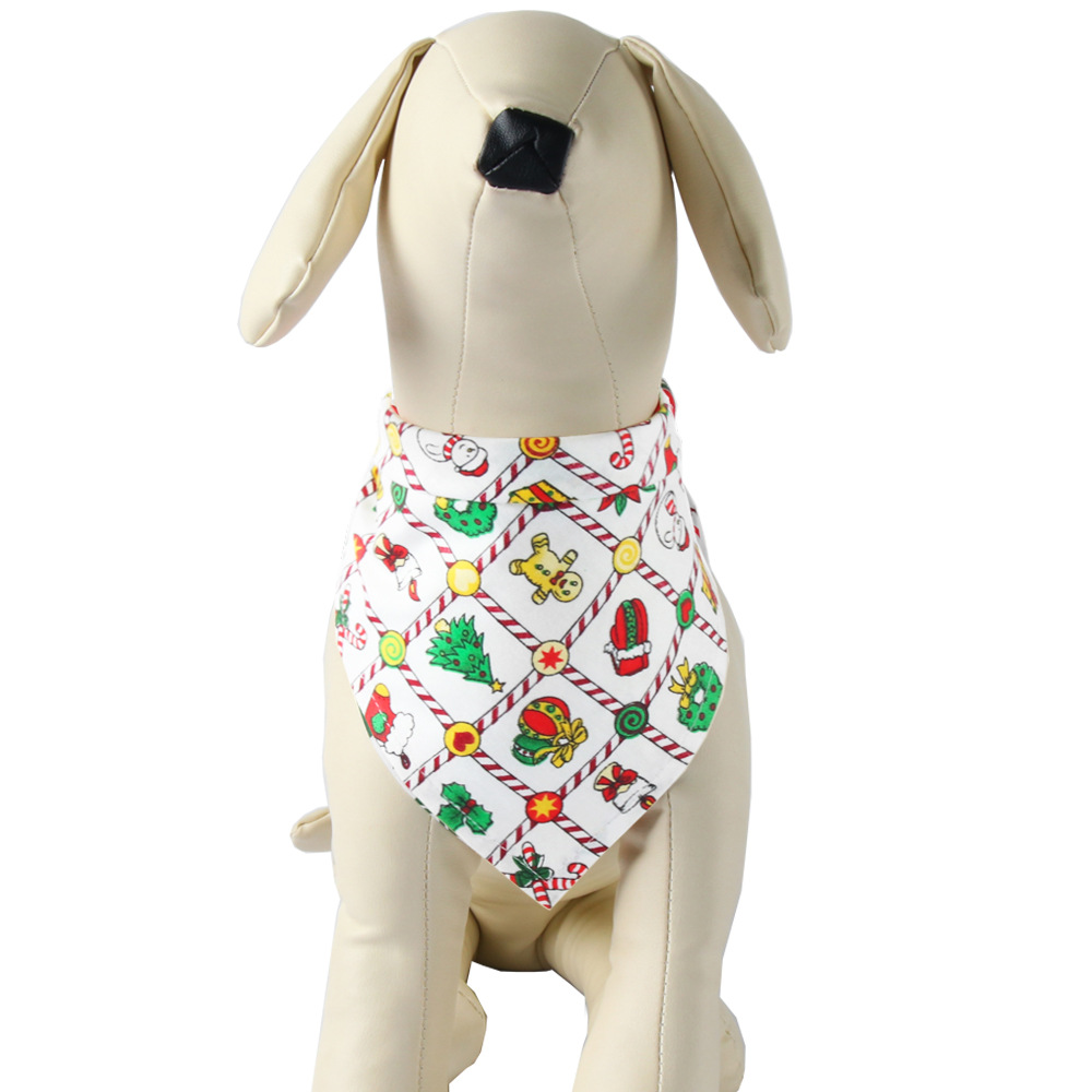 Unique Style Personalized Pet Bandana Soft Material Dog Christmas Scarf
