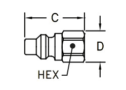 1/4'' Nominal quick connect couplings are designed for use in acetylene female quick release coupling