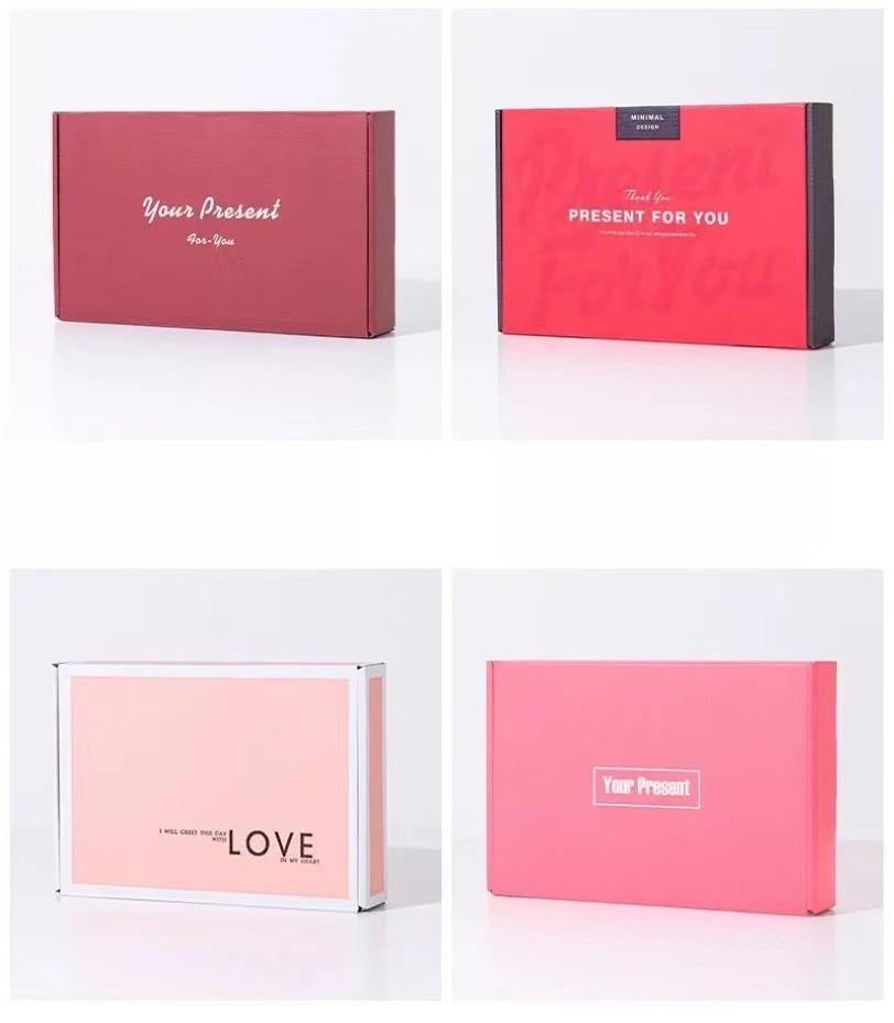 Eco Skincare Beauty Cloth Corrugated Paper Box Matte Colored Corrugated Mailing Boxes