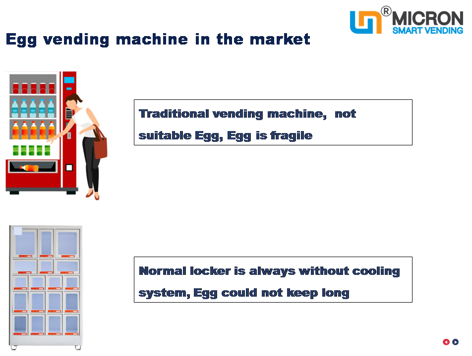 Customized 22 inch touch screen cooling locker vending machine for egg with smart system