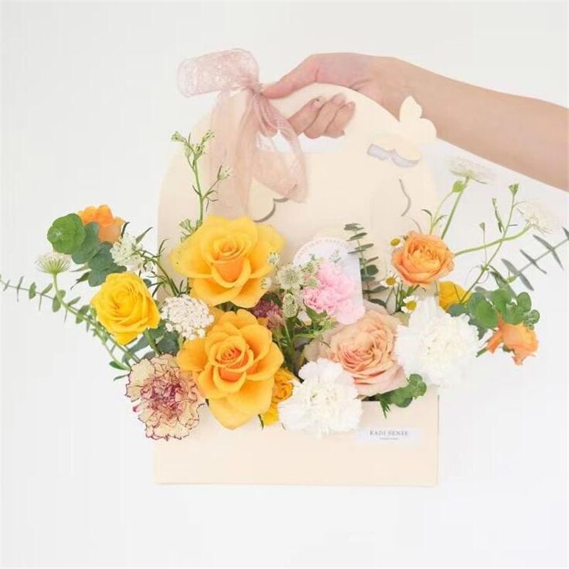 Customized Different Shape Colorful Folding Recyclable Gift Boxes for Flowers Decoration