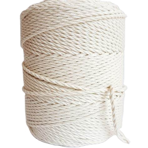 Nature Cotton 3 Strands 4mm Colour Cotton Rope for Customized Requirements