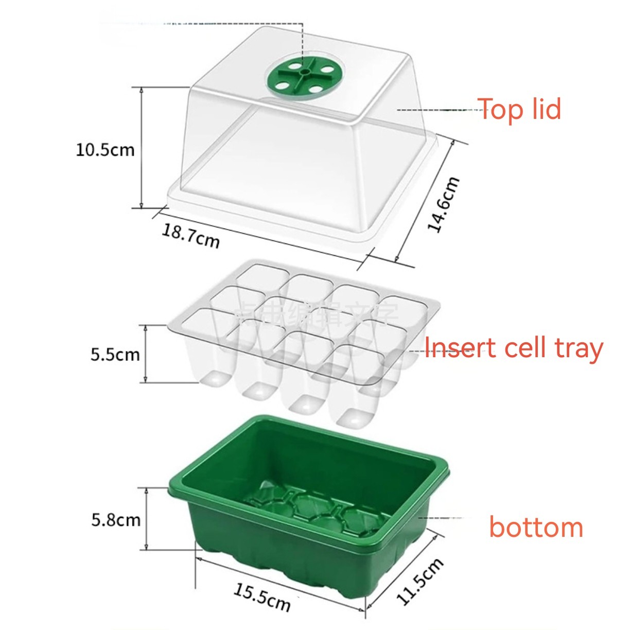 6 Hole / 12 Hole Seedling Tray Biodegradable Nursery Seedling Tray Agriculture