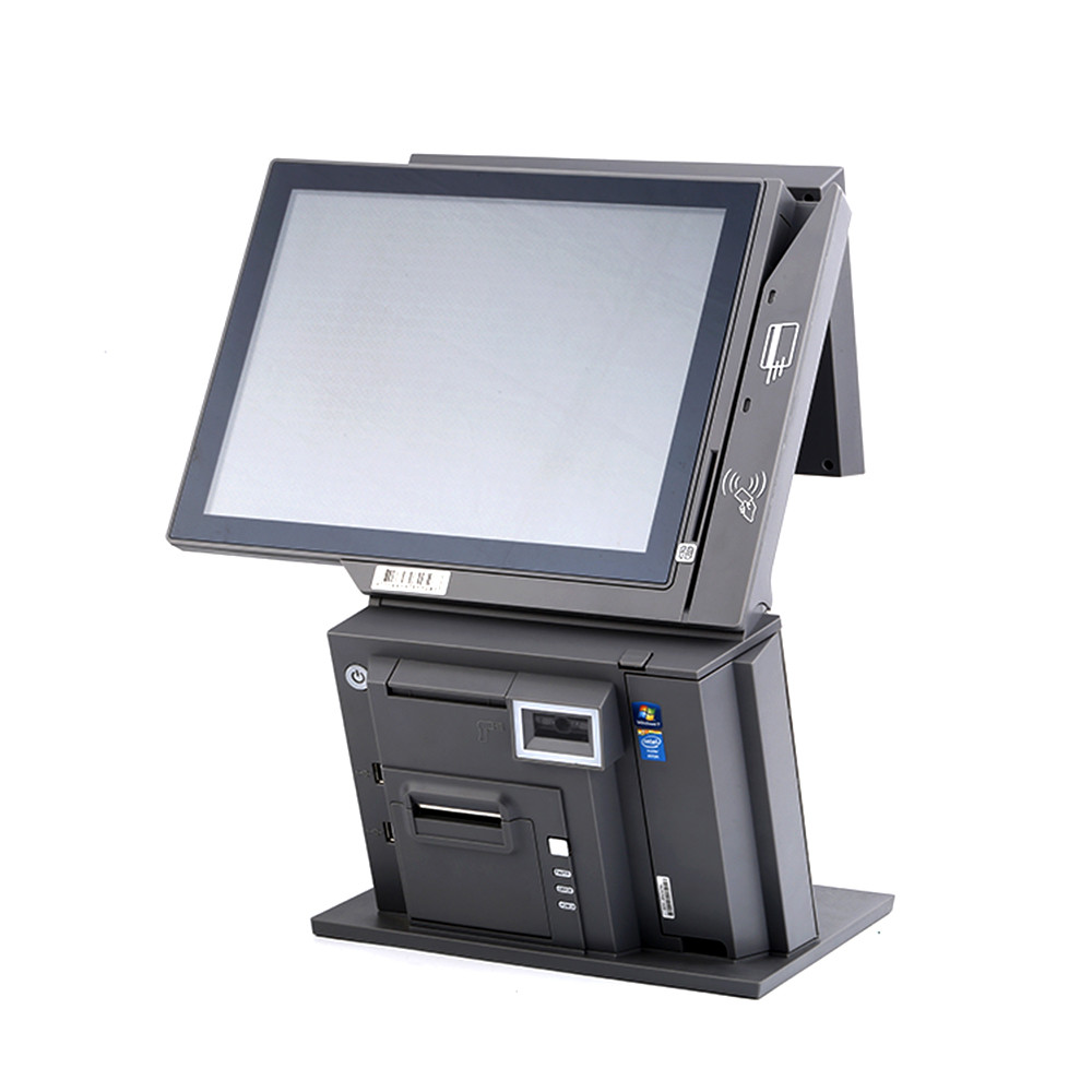 New Design 15 Inch Square Screen with 12 Inch All In One Hospitality POS System