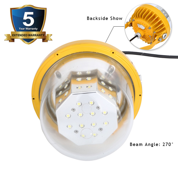 Safe 7800Lm Explosion Proof LED Lights 60W Flame Proof Light Fixtures Energy Saving
