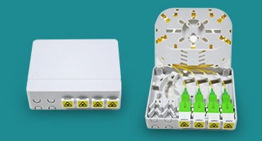 2 Cores Indoor Fiber Optic Terminal Box Wall Mounted 86mm Size