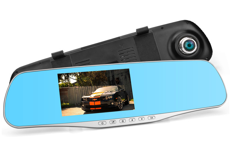 4.3" TFT LCD Screen Dual Record Parking Sensor DVR with Tracking Line and Voice Warning & Image Displaying 140 angle