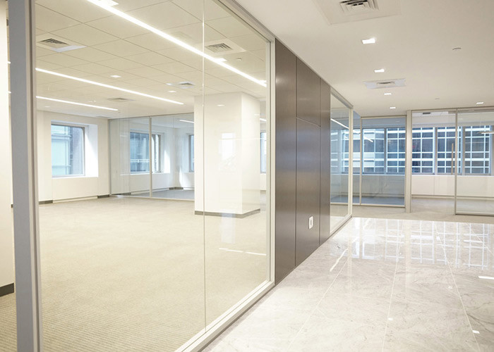 lastest style Frameless partition soundproof wall customized size glazed wall partition Aluminum frame