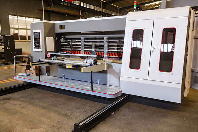 Corrugated Box Cartonbox 2 Color Flexo Printing Machine With Die Cutter