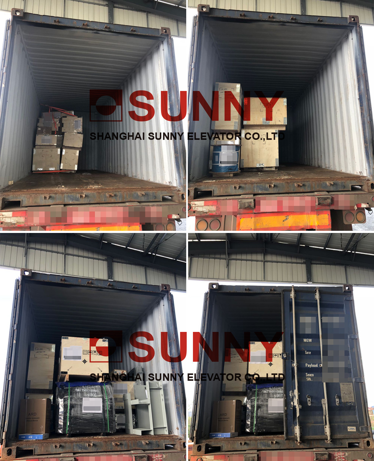 High Speed Elevator Machine Room Less Elevator Load 630~1600kg