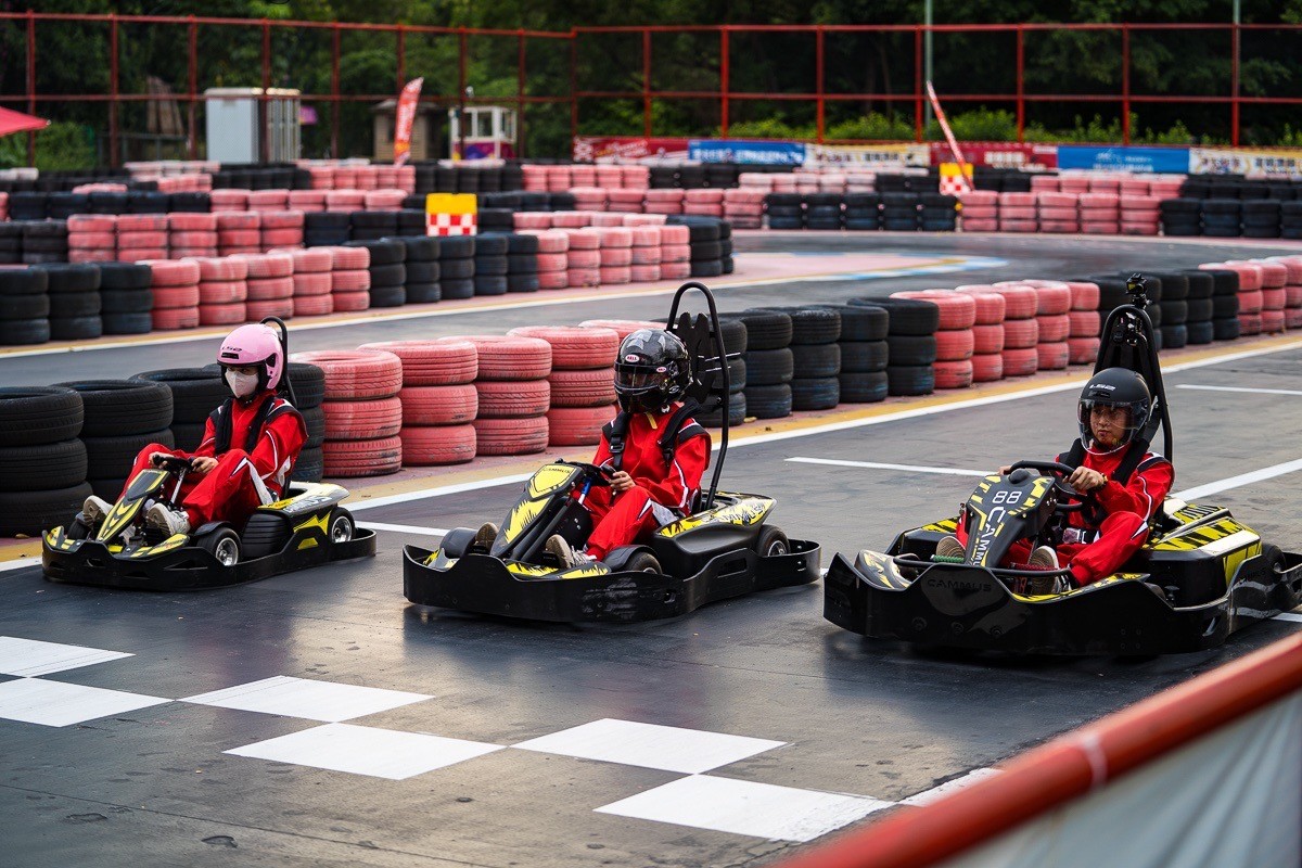 Adult 3000RPM Electric Racing Go Kart With 4130 CrMo Frame Ride On
