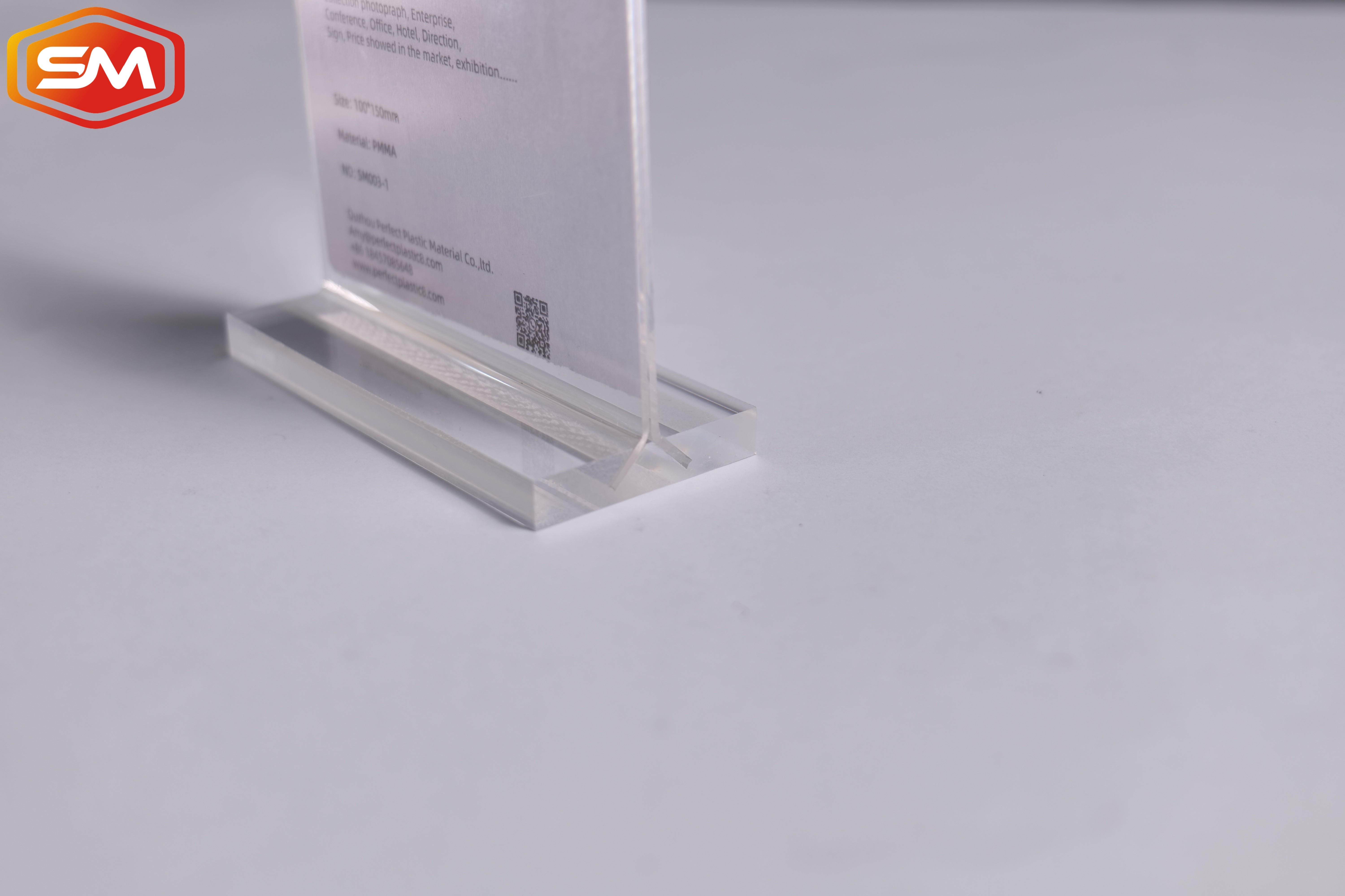 Vertical Type T Shape Acrylic Sign Holder for Menu Table Board with Best Price