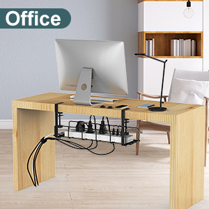 Living Room Under Desk Wire Organizer 39*16*12.5cm Hook Type Shelf Flexible