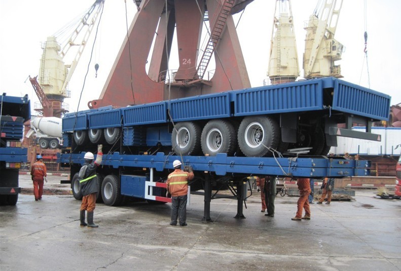 Bulk Cargo / Container Semi Trailer 400 - 600mm Sidewall Height 50T Payload