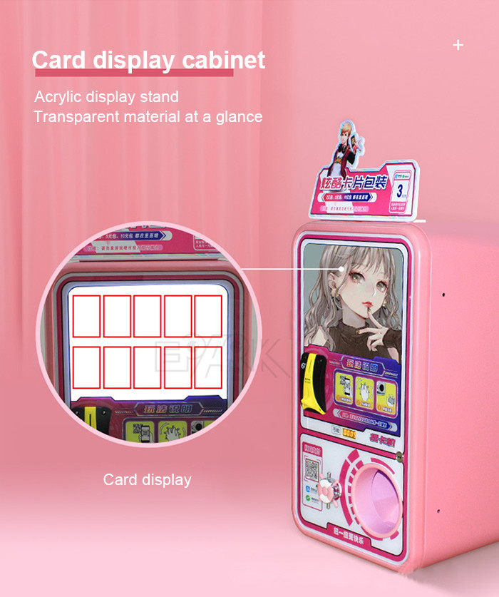 Amusement Coin Operated Mini Twisting Card Machine Vending Machine