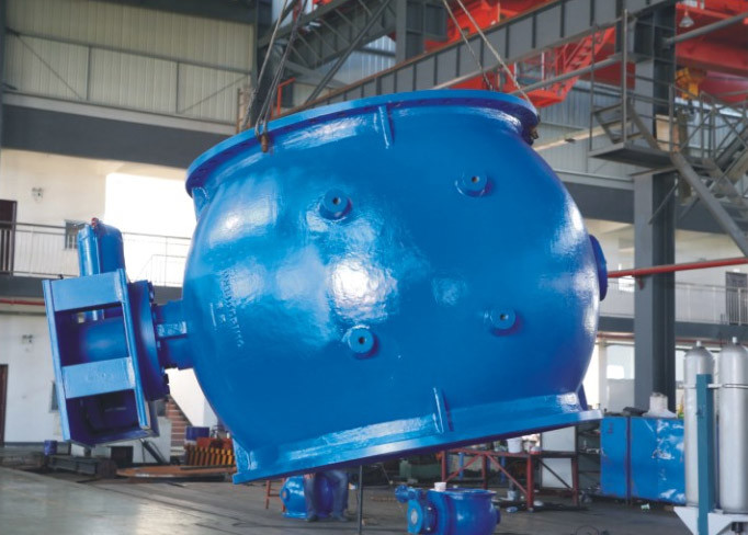 AWWA DN2000 Ductile Iron Blue Eccentric Ball Valve For Sewage / Water / Sea Water System