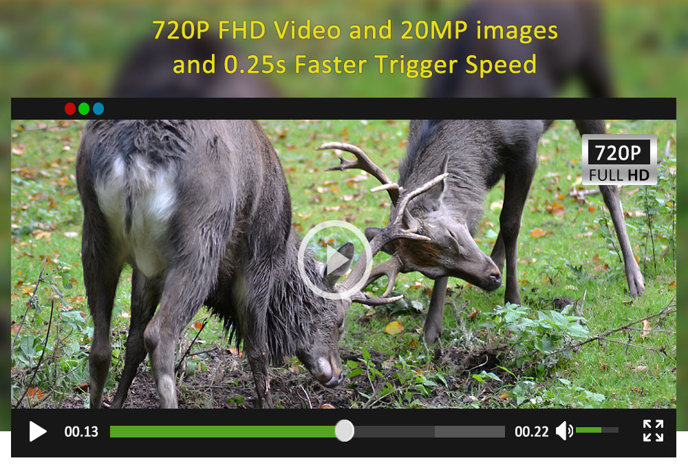 20MP Night Vision Hunting Cameras SMTP MMS SMS IP67 Wildlife Trail Hunting Camera