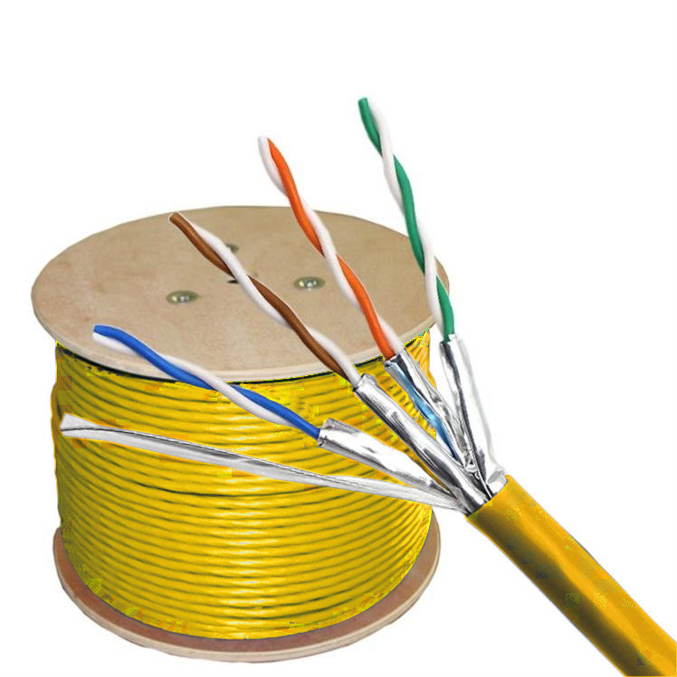 Pure Copper Cat6A FTP Network Cable With LSZH Jacket Shiled Al Foil Braiding