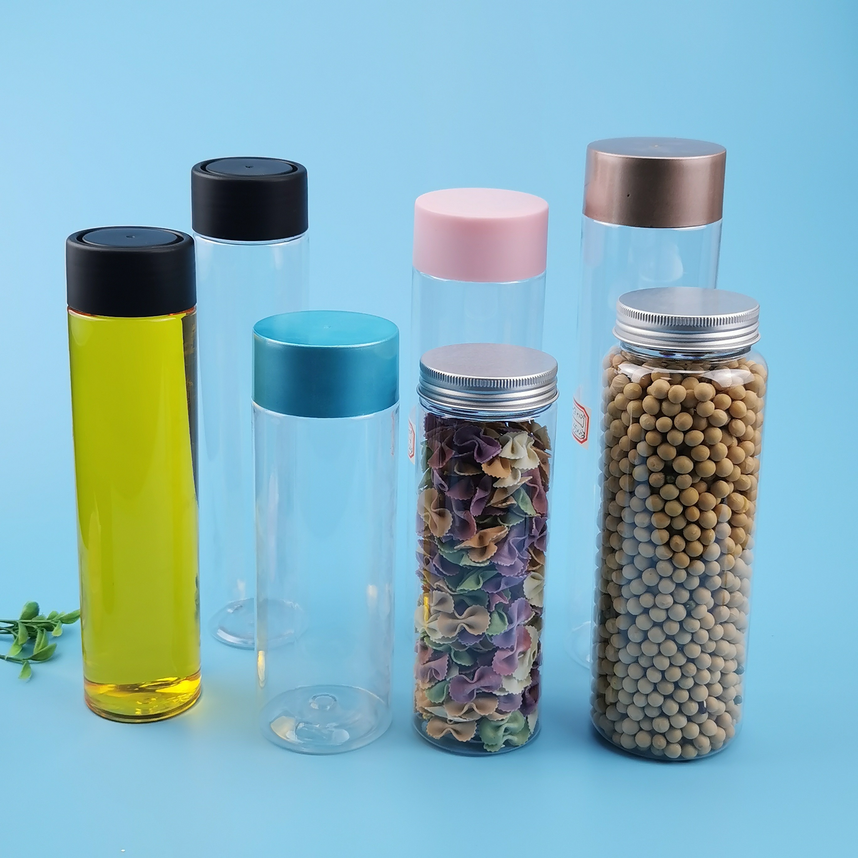 PP Lid 15 Oz 450Ml Clear Plastic Juice Bottles