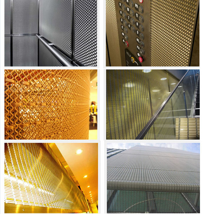 Bronze Stainless Steel Woven Metal Lock Crimped 6m Brass Decorative Wire Mesh