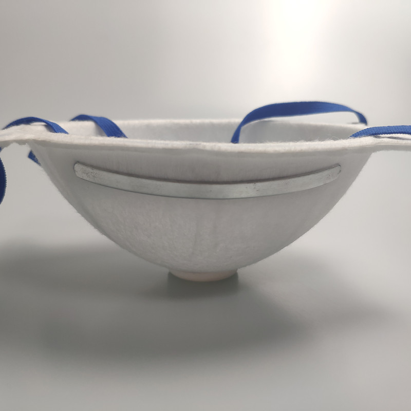 Head-Mounted Cup Shape Protective Face Mask With Breathing Valve