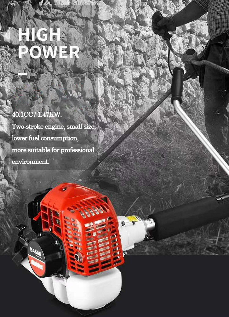 45cc Gasoline Brush Cutter 1.25kw Gas Grass Trimmer Petrol Grass Cutter 1650mm
