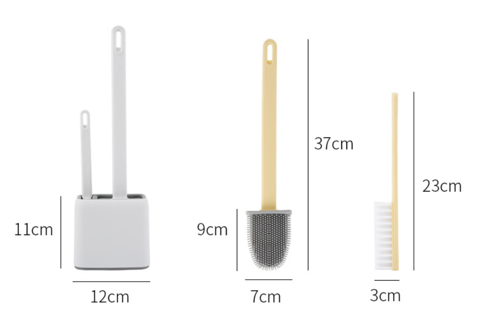 Deep Cleaning Toilet Bowl Cleaning Brush Leakproof Holder Wall Mounted Holder