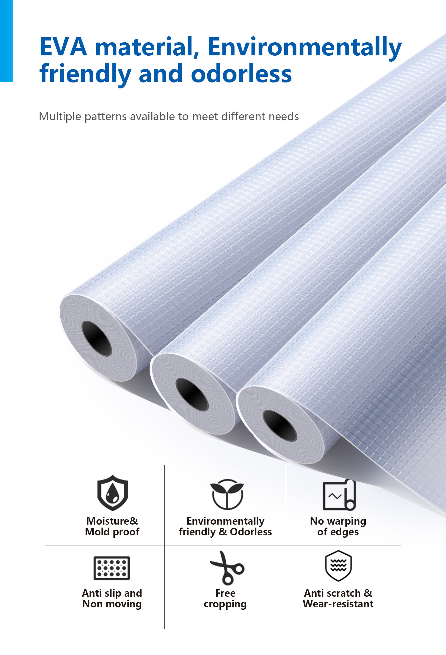 Waterproof Shelf Liner for Protecting Kitchen Cabinet Mat Under Sink Plastic Type EVA