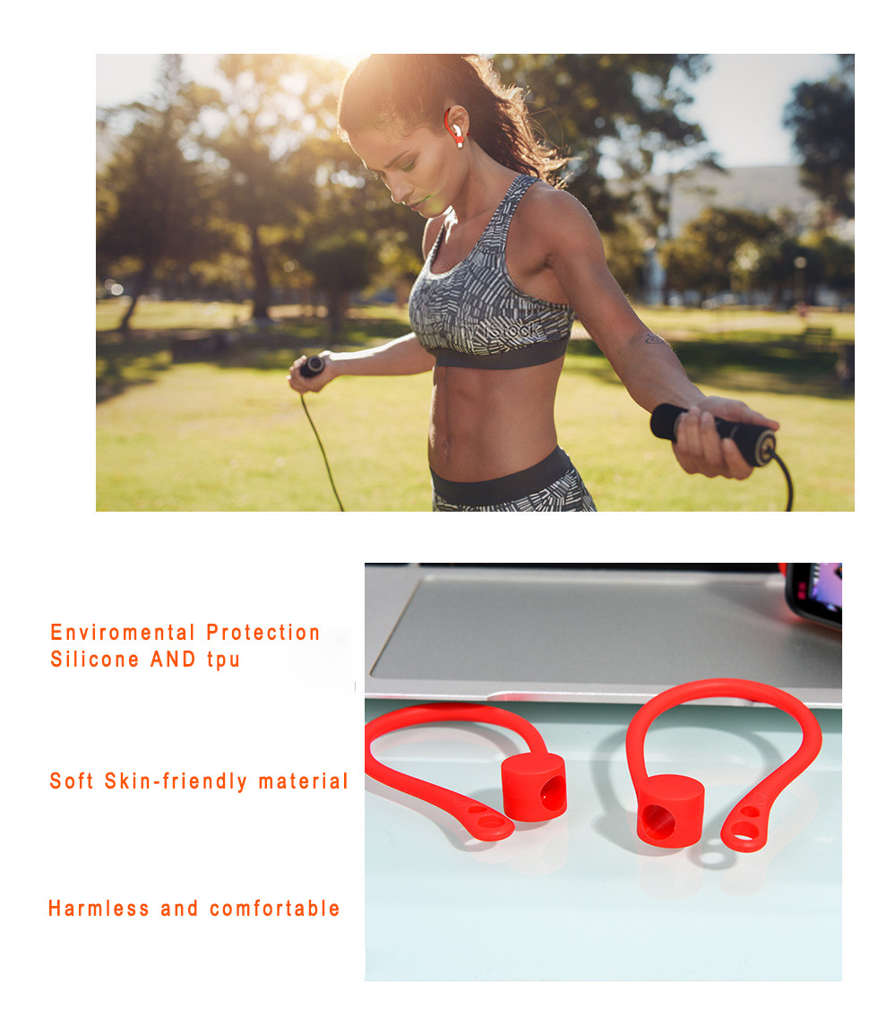 EarHooks Anti-Lost Secure Sport Ear Hook Holder Attachment Loops For Apple AirPods 1 & 2 Earphone Earbuds Earpods