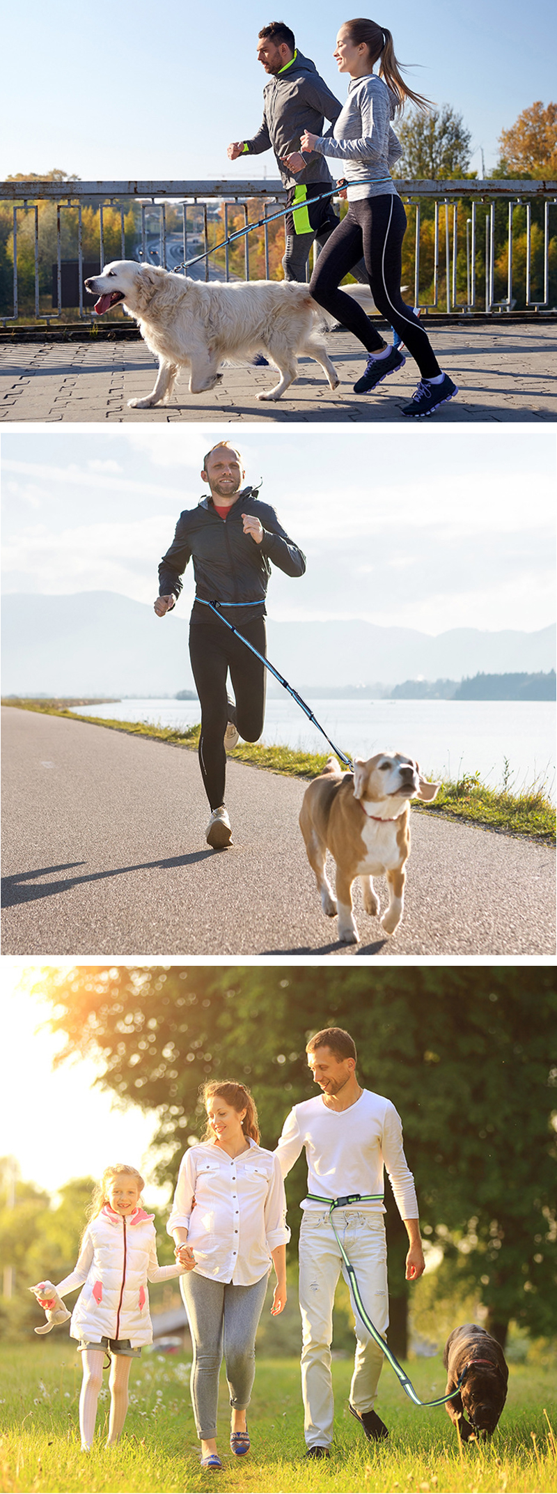 Pet Leashes Heavy Duty Retractable Nylon Dog Portable Comfortable Reflective