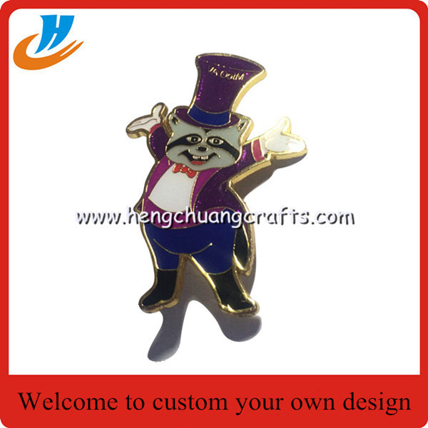 Apple shape metal badge,Apple lapel pin with button high quality wholesale
