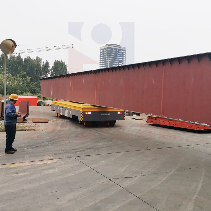 Battery Powered Heavy Duty Industrial Transfer Cart 50 Tons Electromagnetic Brake